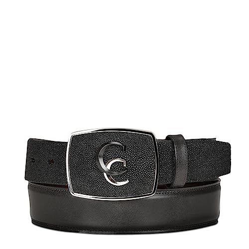 Cuadra Men's Cowboy Belt in Genuine Stingray Leather Black CV496MA