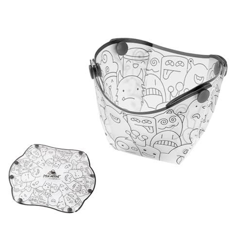 Dinner Service Collapsible Bowl for Camping Portable Camping Bowl Food Grade Folding Plate Heat Light Folding Tableware for Outdoor Cooking Picnic Black Plates (One Size)