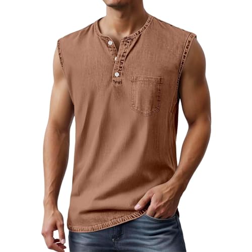 Gilet de plage vintage pour homme débardeur sport chic grande taille respirant