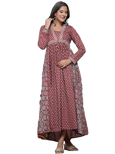Image of Vbuyz Women's Alia Cut Anarkali Cotton Regular Fit Kurta