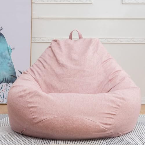 PEIHUODAN Puff Gamer Sin Relleno Incluido Gigante, para Habitación Juvenil Impresión Mando Gaming Anime Mezcla De Algodón Bean Bag para Adultos O Decoracion Juvenil, Niños, Infantil (Pink,90x110cm)