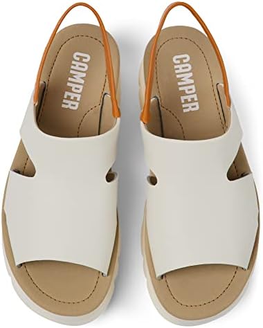 Camper Women's Wedge Sandal, White Natural, 9 | Image 2