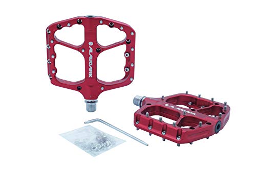Alaudark Rock MTB Bike Pedals Bicycle Cycling Pedals for DH Downhill Enduro All Mountain,Lightweight Non-Slip Platform Large Pedals,Sealed 3 Bearing Flat Pedals