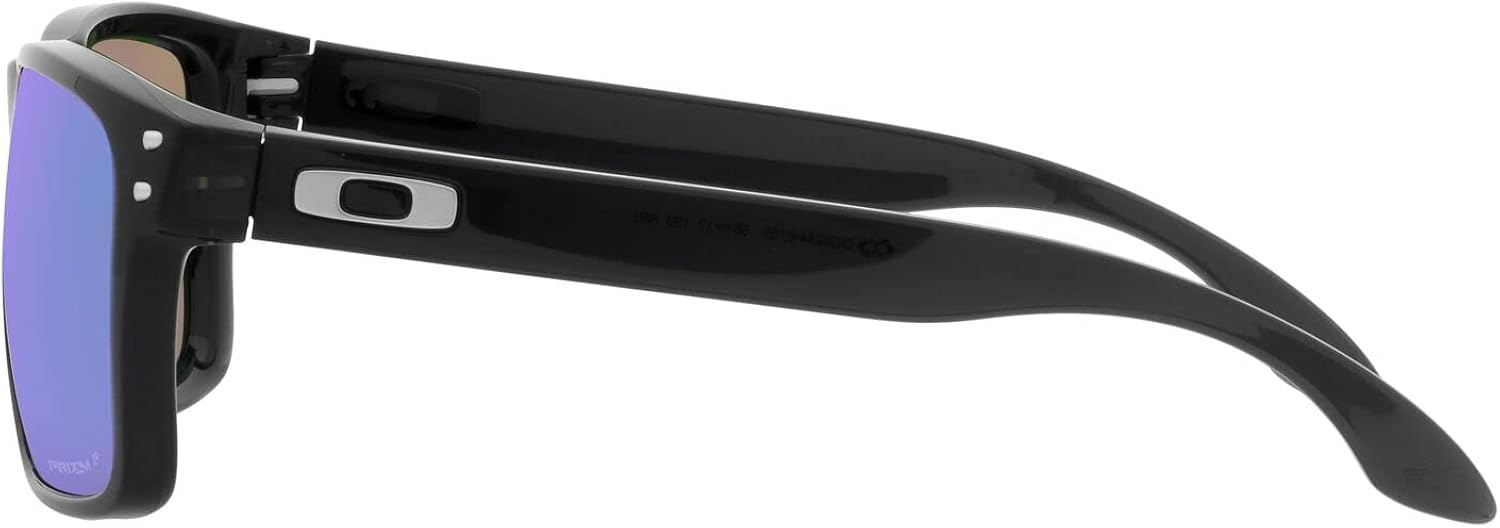 Oakley Men's Oo9244 Holbrook Low Bridge Fit Rectangular Sunglasses Black Ink/Prizm Sapphire Polarized 56 Millimeters