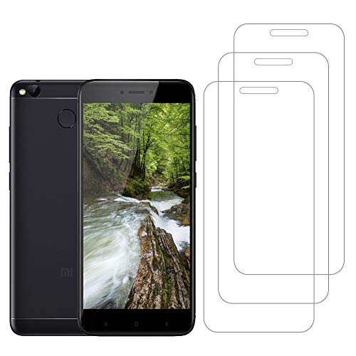 [3 Unidades] Amonke Protector de Pantalla para Xiaomi Redmi 4X Cristal Templado, [9H Dureza] [Alta Definicion] [Sin Cobertura Toda Pantalla] Vidrio Templado Screen Protector para Xiaomi Redmi 4X