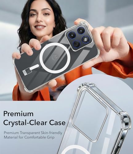 Image of Jkobi Shockproof Crystal-Clear Back Cover for Motorola Moto Edge 70 (Magsafe Wireless Support | Drop & Camera Protection | Hard Polycarbonate)