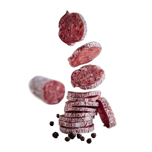 Fläminger Entenspezialitäten | Enten Salami | aus 60% feinstem Entenfleisch | herzhaft gewürzt luftgetrocknet und schonend geräuchert | 200g