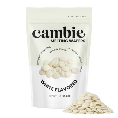 Cambie White Melting Chocolate - 1 Pound of Premium Quality White Chocolate Flavored Melting Wafers...
