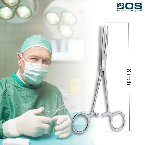 Image of Bos Medicare Artery Forceps 6 Inch | Stainless Steel Hemostatic Forcep | Straight Locking Surgical Instrument for Hospital & OT Use