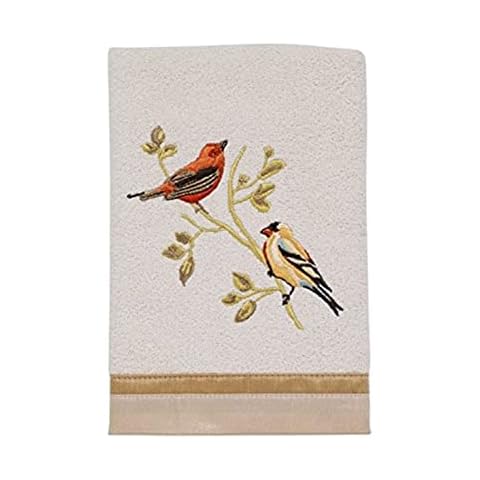 Avanti Linens Gilded Birds Collection Hand Towel, Ivory Cover