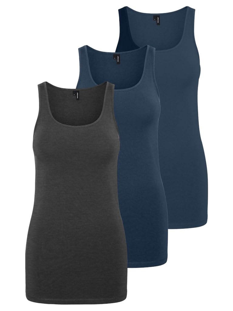 VERO MODA Women's VMMAXI My Soft Long Tank Top GA, XXL