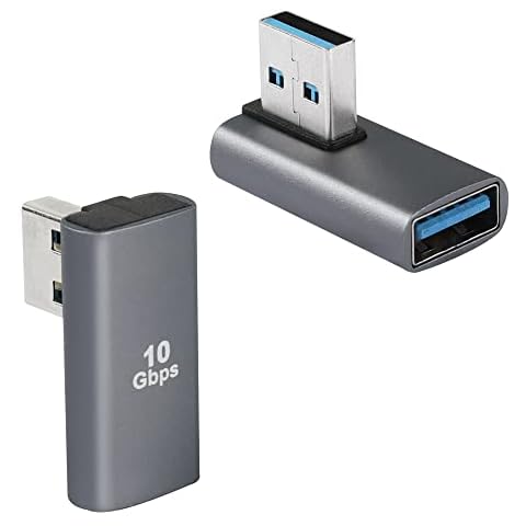 QIANRENON 90 Grado Angulo USB 3.1 Adaptador Convertidor Cover
