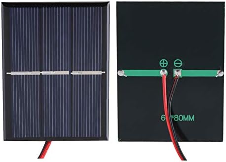 2Pcs 0.65W 1.5V Mini Solar Panel, Portable Solar Panel DIY Power Module Battery Charger for Solar Courtyard Lamp Street Lamp Lighting