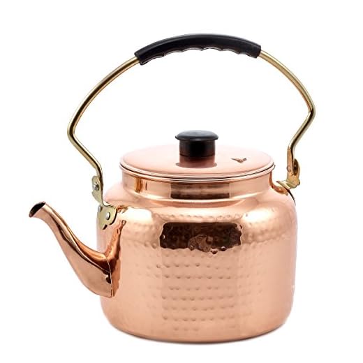 Old Dutch International Copper 2 Qt. Hammered Tea Kettle, 2 quart