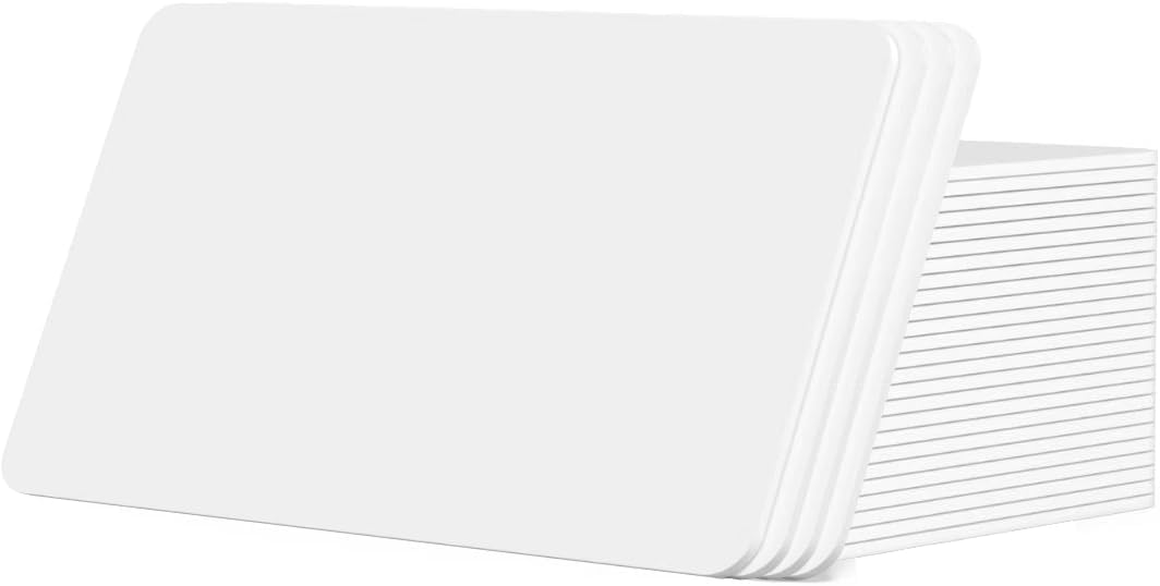 Inkjet PVC ID Cards, 200pcs, White, 85 x 54 mm (CR80), PVC Material, Inkjet Printers