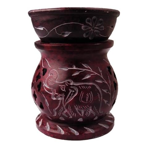 Red Elephant Soapstone Aromatherapy Oil Burner Cover