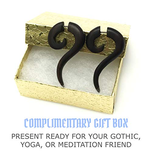 Natural Tribal Organic Wooden Earrings Fake Gauges wood Bohemian Jewelry earrings brown or black2