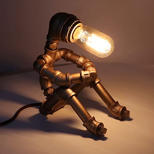 Retro Lampen Industriële Robot Lampen Cool Tafellamp Waterleiding Verlichting Bureaulampen met Lamp voor Bar Restaurant… - Afbeelding 8