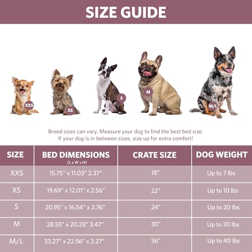 MidWest Homes for Pets - QuietTime Fashion Hundebett - Kunstfell-Randpolster in Rosa, ultraweich und maschinenwaschbar, für 61 cm große Käfige und Boxen, für kleine Hunderassen