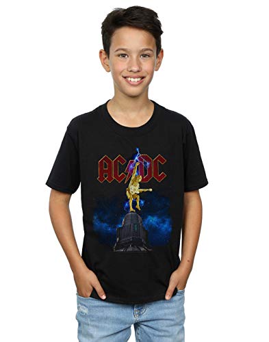 Image of AC/DC Boys Stiff Upper Lip Lightning T-Shirt Black 5-6 Years