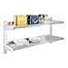 Royal Catering RCWR-120.2 Wandbord Zwei Ablageflächen Edelstahl 2 x 120 x 30 cm 3,5 cm Stärke 70 kg Belastbarkeit Wandregal Wandboard Regal Tellerbord