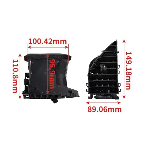 Rejilla de salida de aire acondicionado central con control preciso de ventilación para Vito W447 3