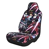 機動戦士ガンダム カーシートカバー 通気性 滑り止め 乗用車 SUV ミニバン対応 ユニバーサルサイズ 前後2列用 簡単取り付け ポリエステル製 洗濯可能 2 PCS