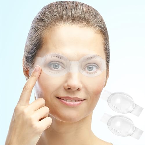 2 Pcs Eye Shield,Self Adhesive Clear Eye Patch Eye Shield After Cataract Surgery Breathable and Comfortable Eye Protection (Clear White)