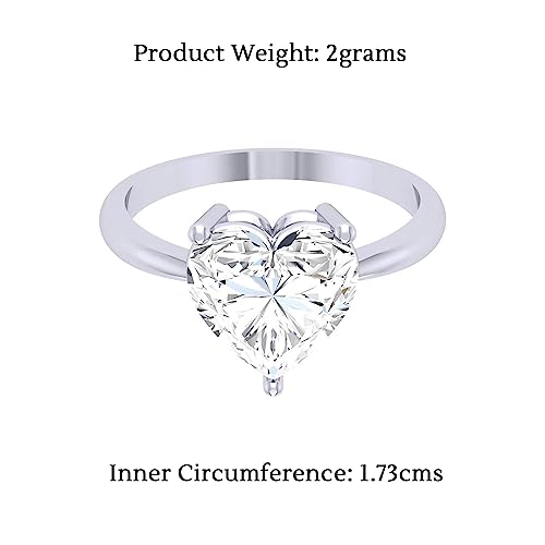Valentine Special Heart Crystal 925 Sterling Hallmark Purity Ring