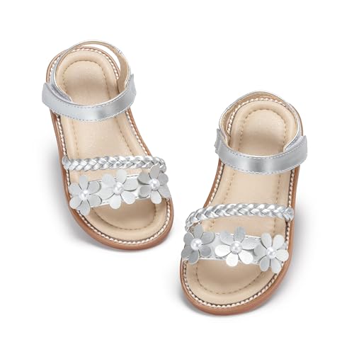 Image of GINFIVE Toddler Girls Sandals Little Girls Kids Summer Shoes Toddler Sandals