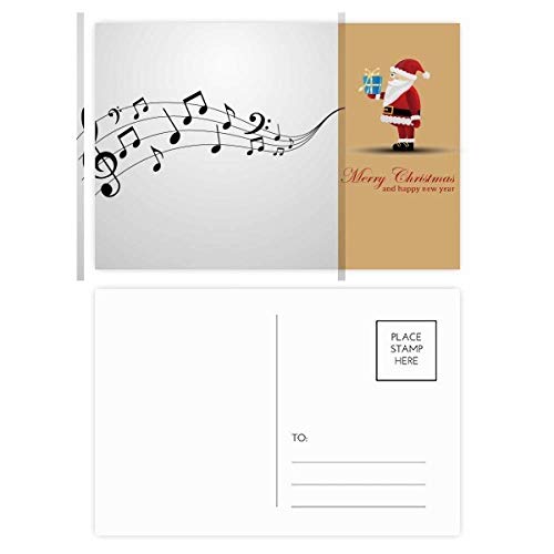 Cartes postales Père Noël Flappg Music lot de 20 pour vœux de fin d'année