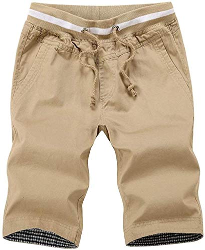 Moda Pantalones Cortos Pantalones Cortos Pantalones Cortos De Los Hombres Del Verano Del Color Sólido De La Playa Pantalones Cortos De Algodón Respirable Cómodo Y Transpirable Pantalones Cortos LCSHAN Cover
