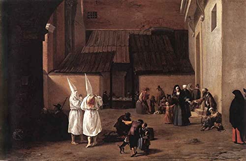 Affiches sur toile sans cadre 50x70 cm Les Flagellants Pieter van Laer tableau decoration