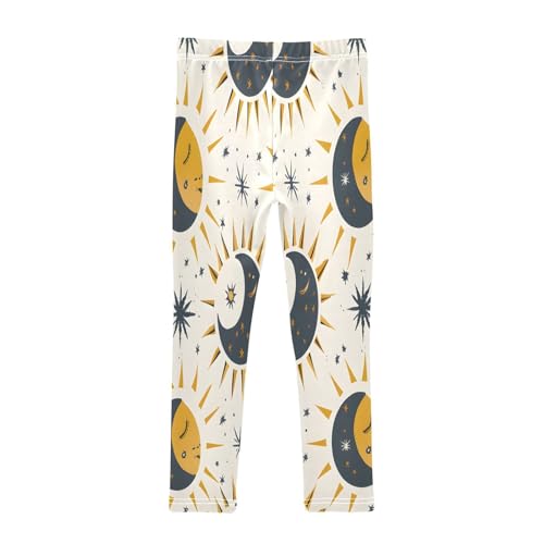 Toddler Girls Leggings Printed Yoga Pants Leggings Sun Moon Stars for Kids2