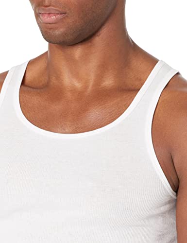 Image of Amazon Essentials Men's Lightweight Breathable Cotton Slim Fit Tank Undershirts, Pack of 6