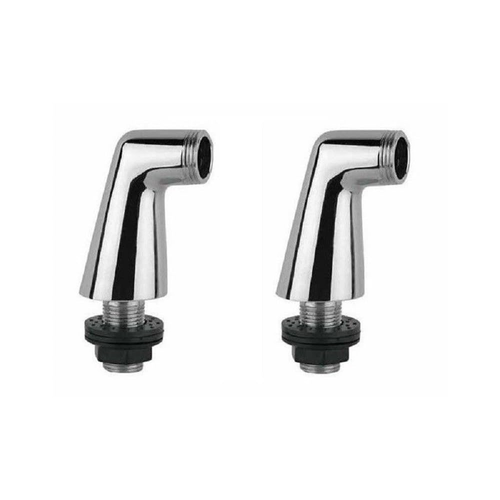 B&Q -  2X Bathroom Deck Mount For Bath Tap Pillar Union Chrome Plated Brass