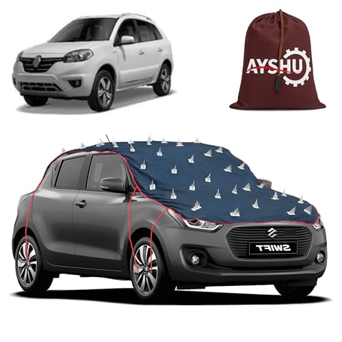 Image of AYSHU Water-Resistant Spike Car Cover for Renault Koleos (2014-2017) - Protects from Dogs, Monkeys, Dust, Sunlight & UV - Full Roof Universal Fit