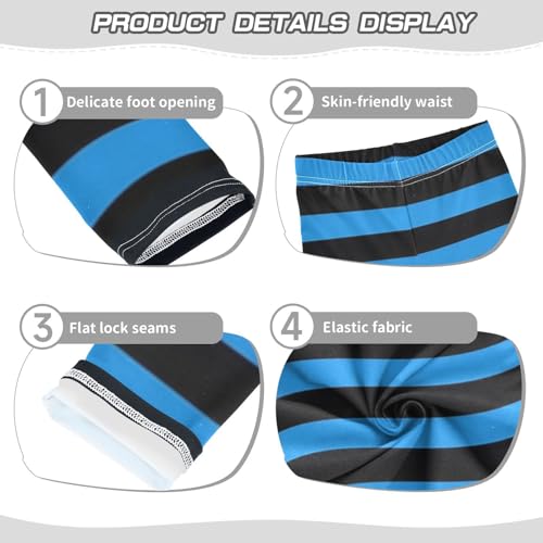 Striped Leggings for Girls Yoga Dance Pants Stretch High Waisted Ankle Length Tights Kids Leggings3
