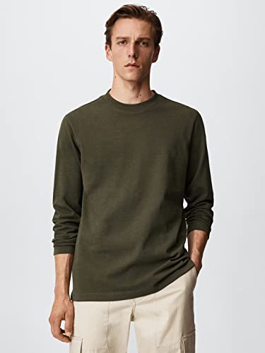 Image of London Crew Round Neck Full Sleeve Regular Fit Casual Cotton Plain Solid Tshirt for Men Full-Solid-23