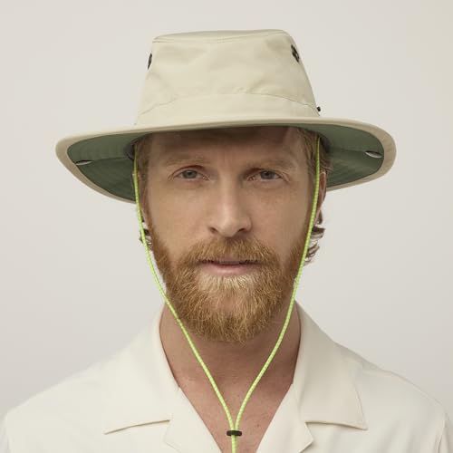 Image of Tilley Mens Womens LTM6 Broad Brim Extra Ventilation Sun Protection Airflo Bucket Sun Hat