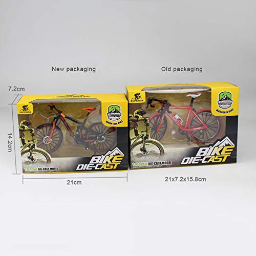 CHUANGOU Miniatuur fiets van legering, decoratie voor onderwijs, kantoor, club, cadeau voor fietsers en fietsliefhebbers, blauw