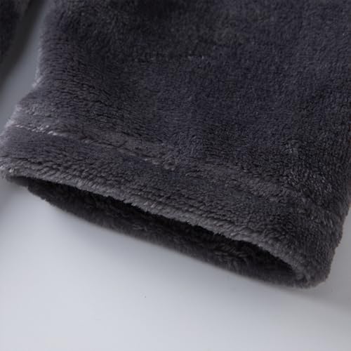 Girls Fleece Hooded 𝗥obes, Warm Solid Plain Bath 𝗥obe for Kids Unisex Soft Fuzzy Footsie for Zip Sleepers Baby Girl4