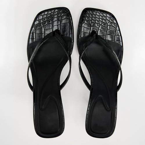 Women's Kitten Heel Flip Flops Thong Slide Sandals2