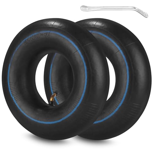 Yuxava 2 Piezas cámaras de Aire 3.00-4 para Carretilla de Mano, 260 x 85 mm cámaras de Aire, ámaras de Aire Ruedas Pequeñas, Manguera de Goma para Carretilla, Manguera de Repuesto, válvula Angular