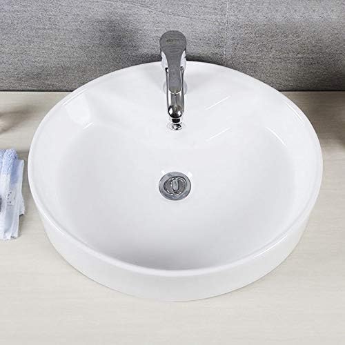 Elegant Brook White Ceramic Above-Counter Vessel Sink