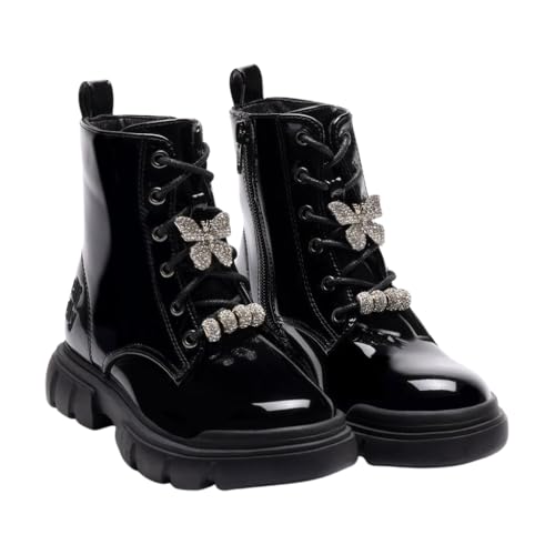 Lelli Kelly Girls Black Patent Side Zip Boots LKHH5313 Teresa (Black, Kids, UK Footwear Size System, Big Kid, Numeric, Medium, 2.5)