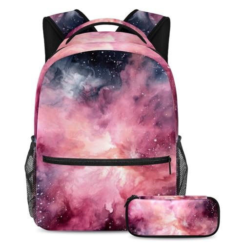 Sac à dos galaxie rose pour organiser les fournitures et ne plus rien perdre