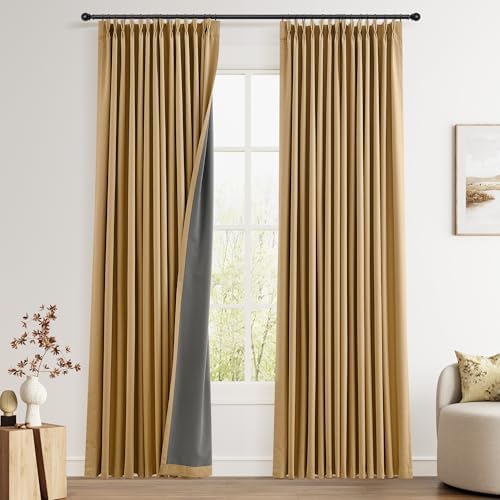 <h3>Camel Linen-Look Blackout Curtains</h3>