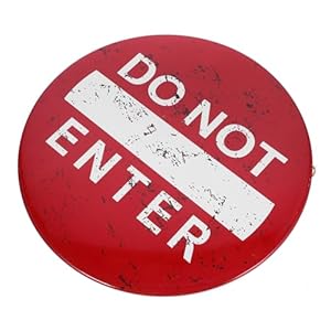 Gadpiparty Do Not Enter Vintage Warnschild Retro Wanddeko mit Verbotssymbol Wandgestaltung für Restaurants und Geschäfte Schnell zu Installieren und Leicht Erkennbar Vielseitig Einsetzbar