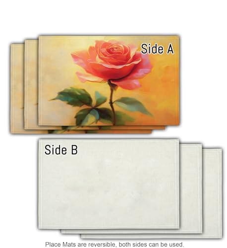 Sets de table lavables fleurs rose pour préserver votre table des taches - 7